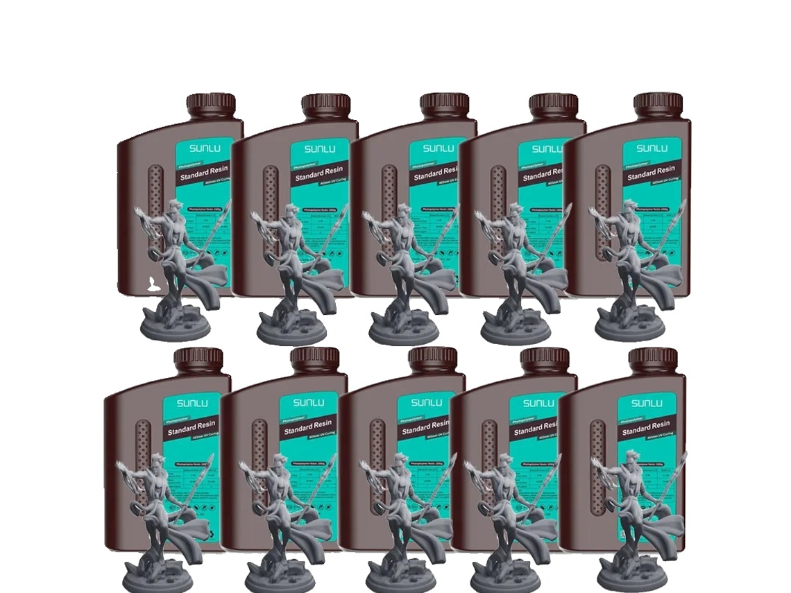 Resina de impresión 3D Sunlu, 10 kg, lavable con agua, DG Standard OEM