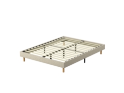 Sommier Tapizado 140x200 Cm, 14 Listones, 9 Patas Hauteur Du Cadre 29 Cm