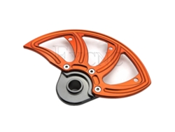 Protector de disco de freno, aluminio duradero, fácil instalación, 22 mm, color naranja