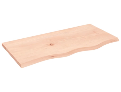 VIDAXL Encimera de baño madera maciza sin tratar 80x40x2 cm