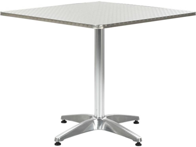 Mesa de jardín VIDAXL Plateado Metal (150x53x95.5 cm)