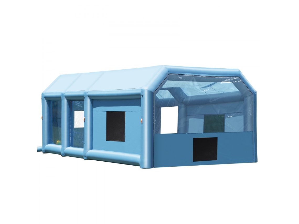 Cabina de Pintura Inflable 10x6.4x4.5m con 2 Sopladores, Filtros Dobles y Ventilación Tekmaquinas