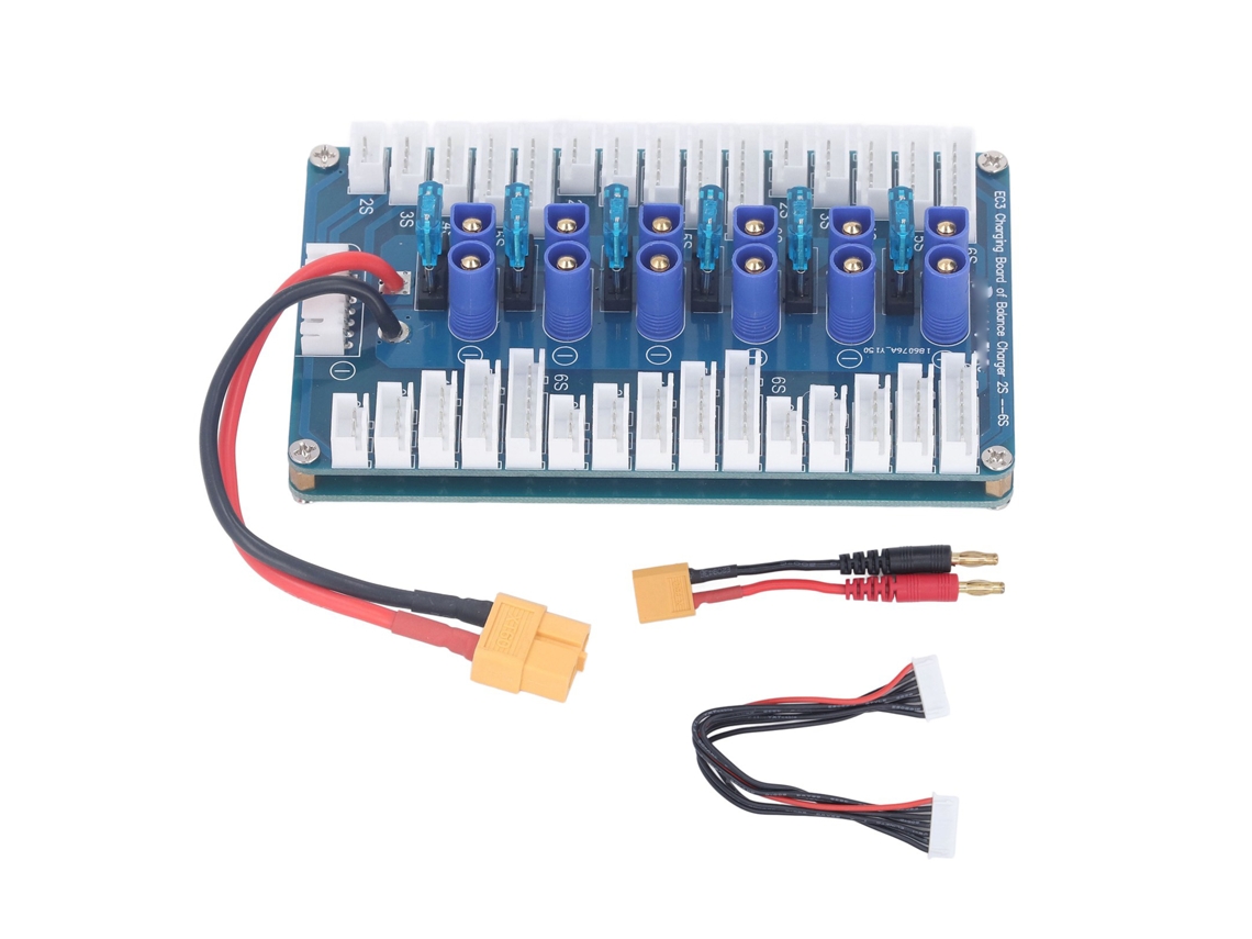 Placa De Carga Paralela 2-6s Para Batería Lipo, Placa De Carga Con Fusible Para B6 B6ac