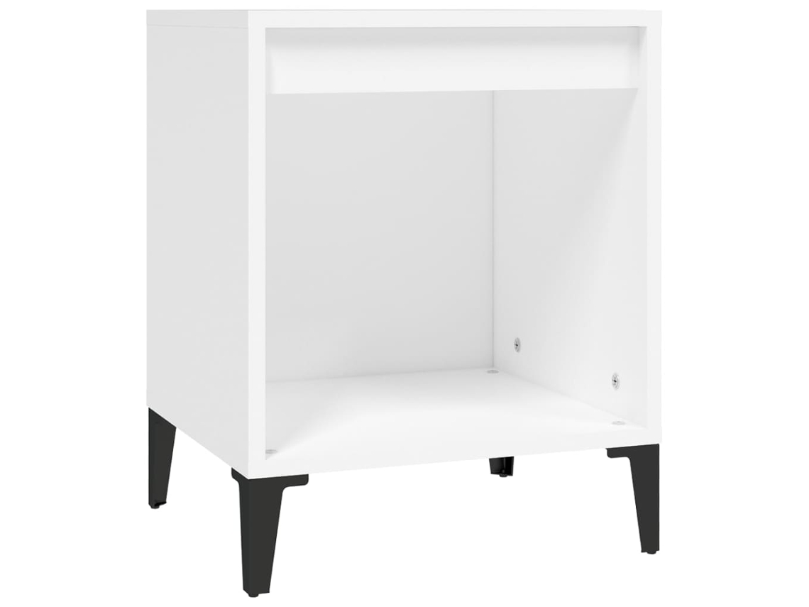 Maison Exclusive - Mesita De Noche Color Blanco 40x35x50 Cm