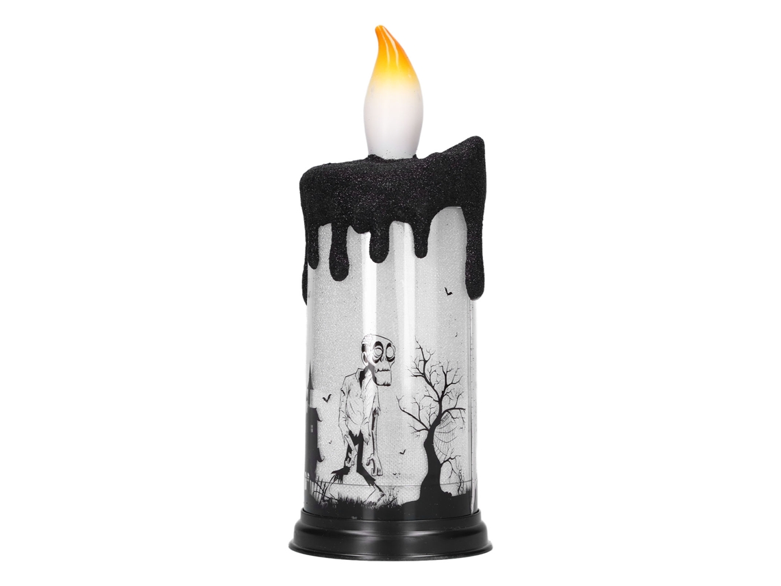 Yncm2026-velas Led De Globos De Nieve Con Esqueleto Para Halloween Decoración Sin Fuego Parpadear Luz Fiesta Navidad