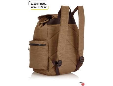 Mochila Activa Camel Con Bolsas Laterales Arena