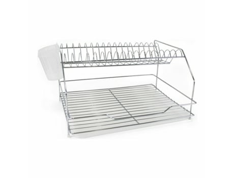 Escurridor para Fregadero QUTTIN Blanco Plateado Metal 46,5 x 35,5 x 26 cm 4,5 mm (4 Unidades)