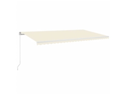 Maison Exclusive - Toldo Manual Retráctil Con Led Color Crema 600x350 Cm