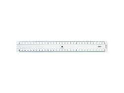 Regla transparente con 2 chaflanes en relieve 30 cm - Color Graphoplex