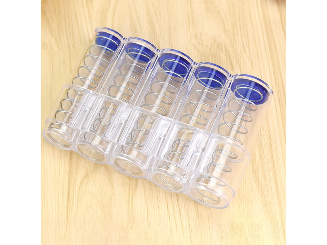 Dispensador De Moedas Pilhavel Com Tubes De Armazenamento Transparente Para Escritura Y Banco