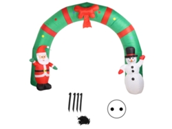 Arco navideño inflable con luces LED para decoración de jardín exterior