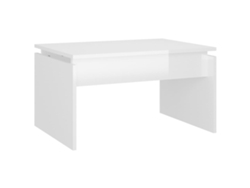 Mesa de centro con derivados de madera, blanco brillante, MAISON EXCLUSIVE (68x50x38 cm)