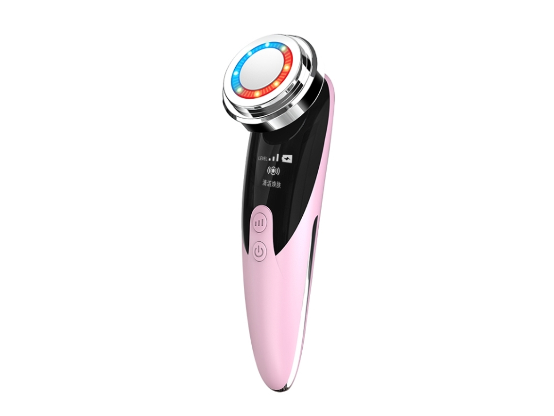 Masajeador Y Dispositivo De Limpieza Facial Ultrasónico (rosa)