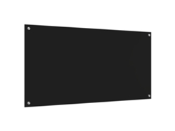 Protector contra salpicaduras de cocina de vidrio templado Vidaxl, color negro (120 x 60 cm)