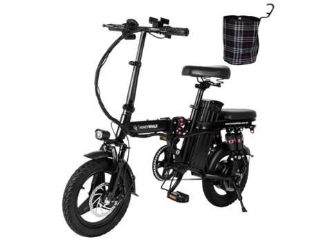 HONEY WHALE S6 Pro-S Bicicleta eléctrica Potencia 350W 48V15Ah Alcance de la batería 50Km Frenos de disco Negro