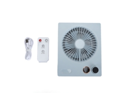 Ventilador De Escritorio Plegable Portátil Ultradelgado Con Batería De 4000 Mah, Control De Velocidad, Sin Atascos, Azul.