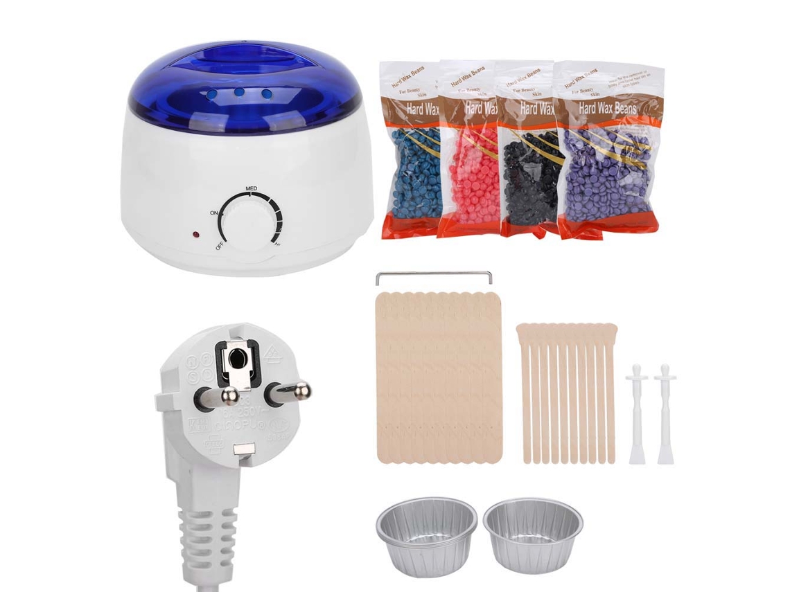 2026-cera Para Depilar Frijoles Cera Calentador Taza Aplicador Stick 220v Plug Ue Herramienta Depilatoria