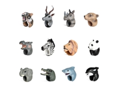 Rebe-bonecos De Dedo Animales Salvajes 3d Elefante Panda Tigre Juguetes Educativos Anillos De Marionetas Infantiles