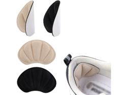 2 Pares De Almohadillas Para El Talón Para Zapatos Grandes, Almohadillas Adhesivas Para El Talón (negro, Color Nude)