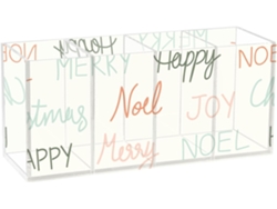 Besportble Portalápices De Texto Navideño En Rojo Y Verde Para Oficina Y Plástico Para Pinceles Para Materi...