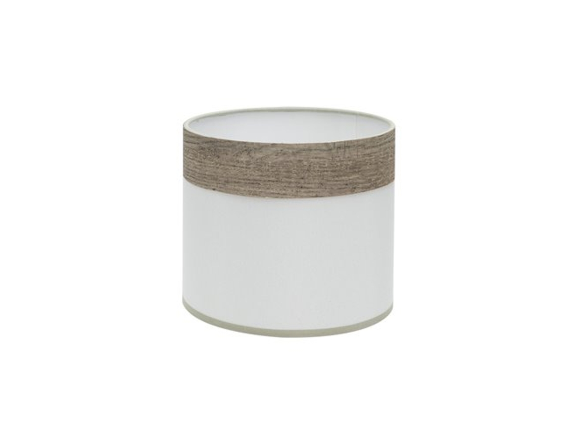 Pantalla Sobremesa Cloe Blanca/madera Gris E14 (ø17x17x14cm)
