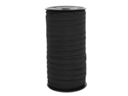 TRUYUETY Elástico Plano 8mm 100 Yardas Accesorio para Costura Tejido Elástico para Manualidades Ropa DIY Color Negro
