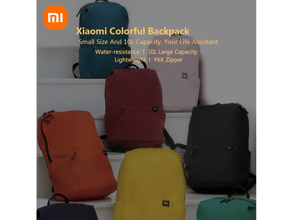 Mali mochila Xiaomi Mi 10l Urban Leisure Sports para Homem e Mulher, Pequena, Impermeável, Leve, para Viagem e Outdoor