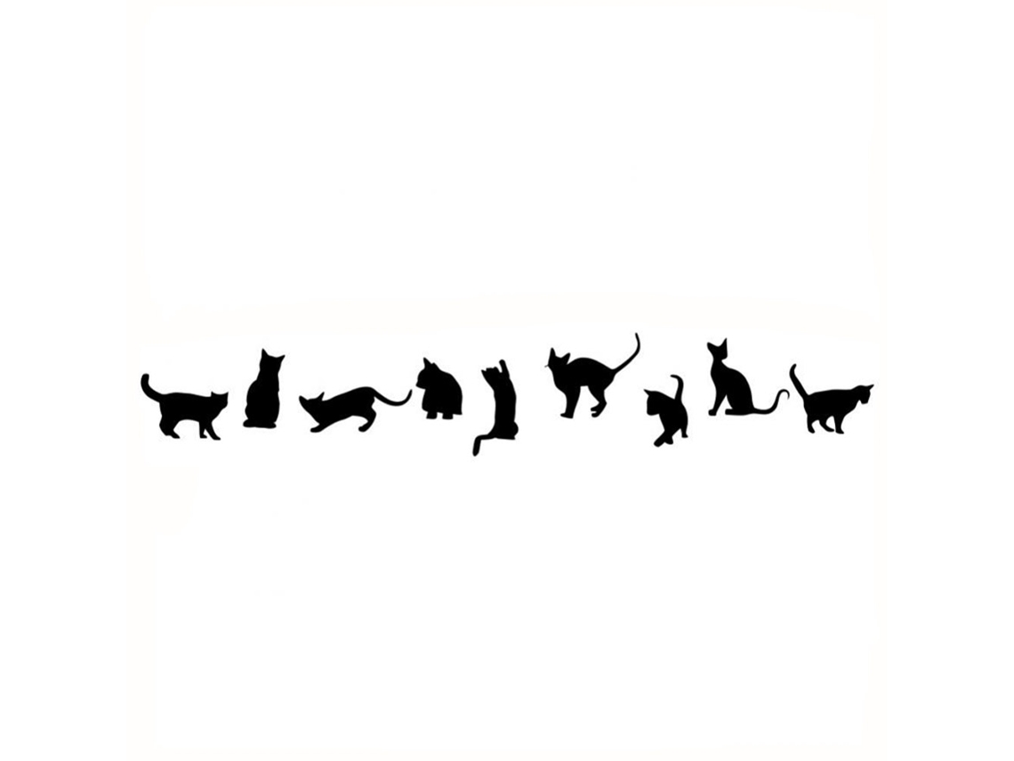 Rebe-9 Adesivos De Gato Preto Para Parede Para Decoração De Arte Diy Para Sala, Quarto E Creche