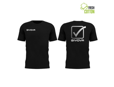 Camiseta Unisexo GIVOVA (XS - Negro)