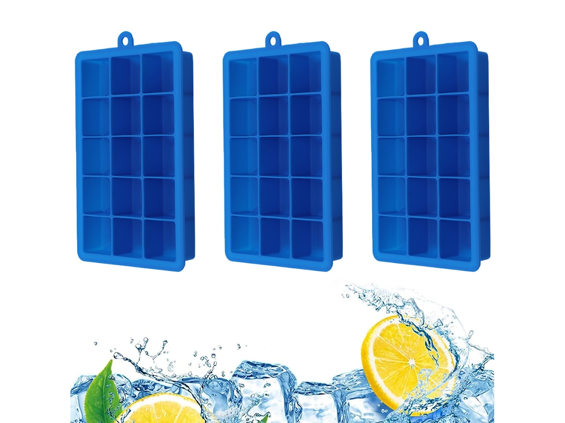 Bandejas para cubitos de hielo, bandeja flexible para cubitos de hielo, fácil extracción, ideal para whisky Kofihety