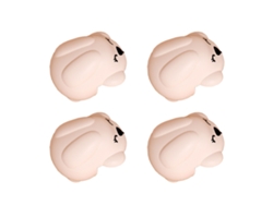 4 Protectores De Esquina De Silicona Para Muebles Con Diseño De Conejito De Dibujos Animados Para Bebés (rosa), Seguridad Para Muebles (4 Unidades)