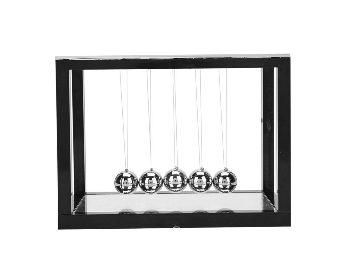 Decoración De Bola De Péndulo, Juguete Educativo Científico, Regalo De Mesa, Negro Y Naranja
