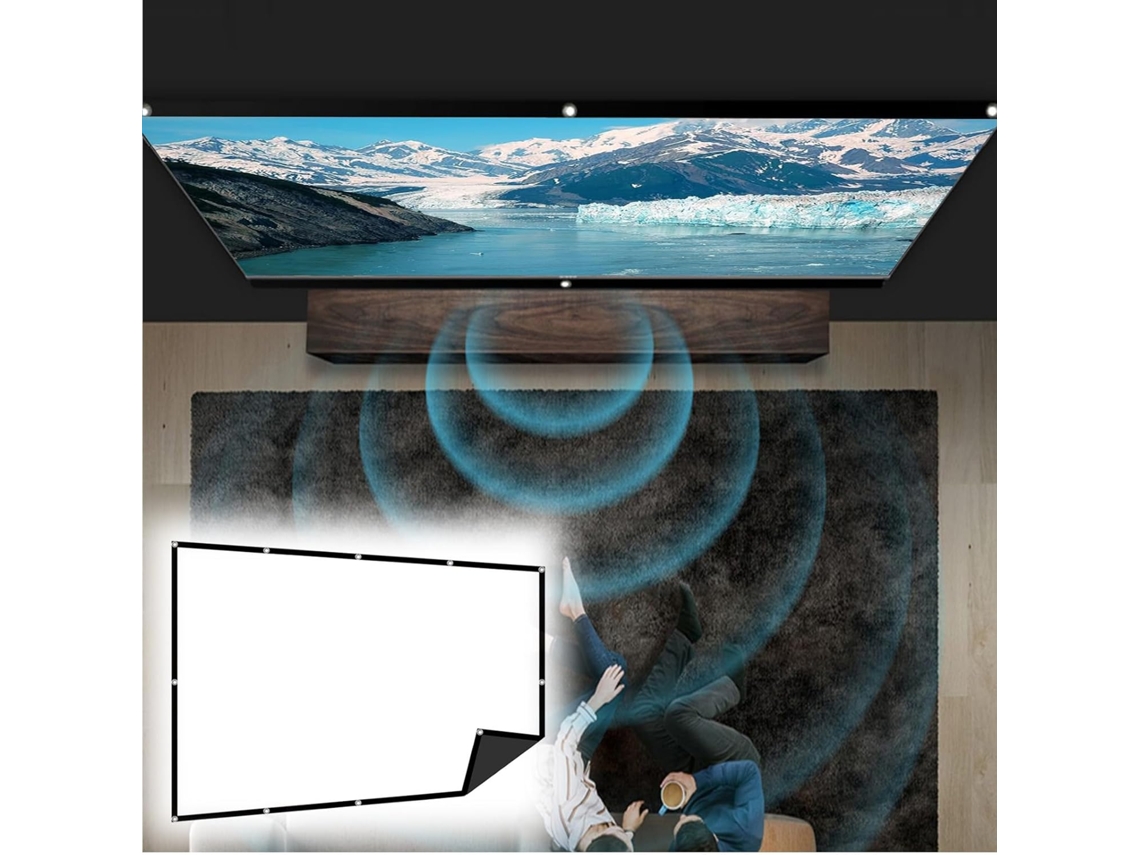 Pantalla de proyección portátil HD de 200 pulgadas, formato 16:9/4:3