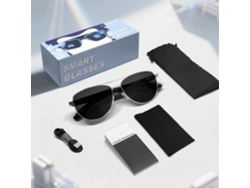 Gafas inteligentes Eifson GT32, auriculares Bluetooth, gafas de sol con protección UV y antirreflejos (gris plateado)