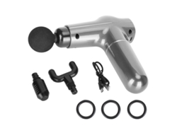 Masajeador Muscular Portátil Con 3 Velocidades Y 3 Cabezales Intercambiables Para La Relajación Corporal.