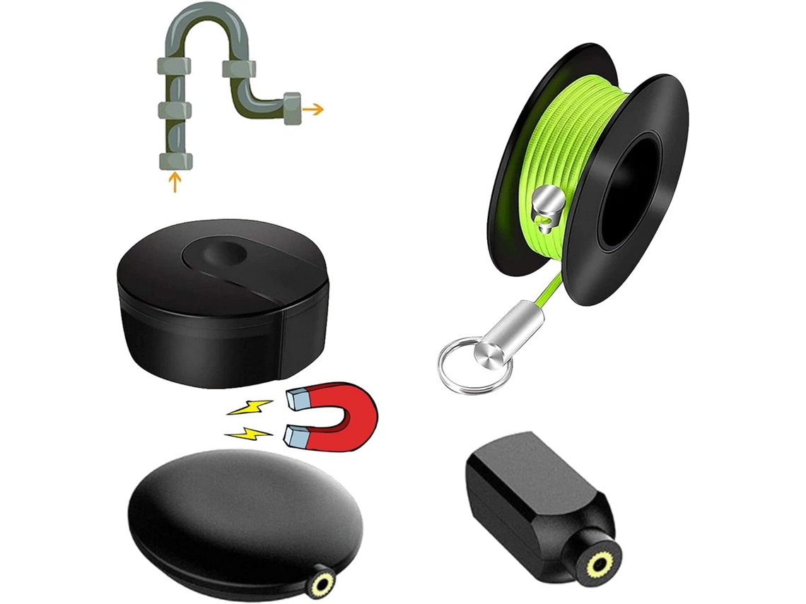 Guía magnética para cables, montaje en pared