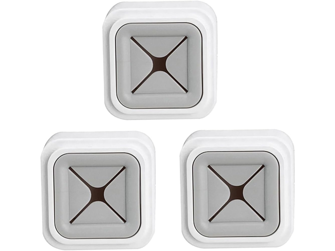 Juego de 3 toalleros de pared sin clavos para baño y cocina, en gris Gokoco