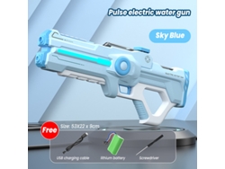 Pistola de agua eléctrica de alta presión totalmente automática MDUG, juguete de playa (azul)