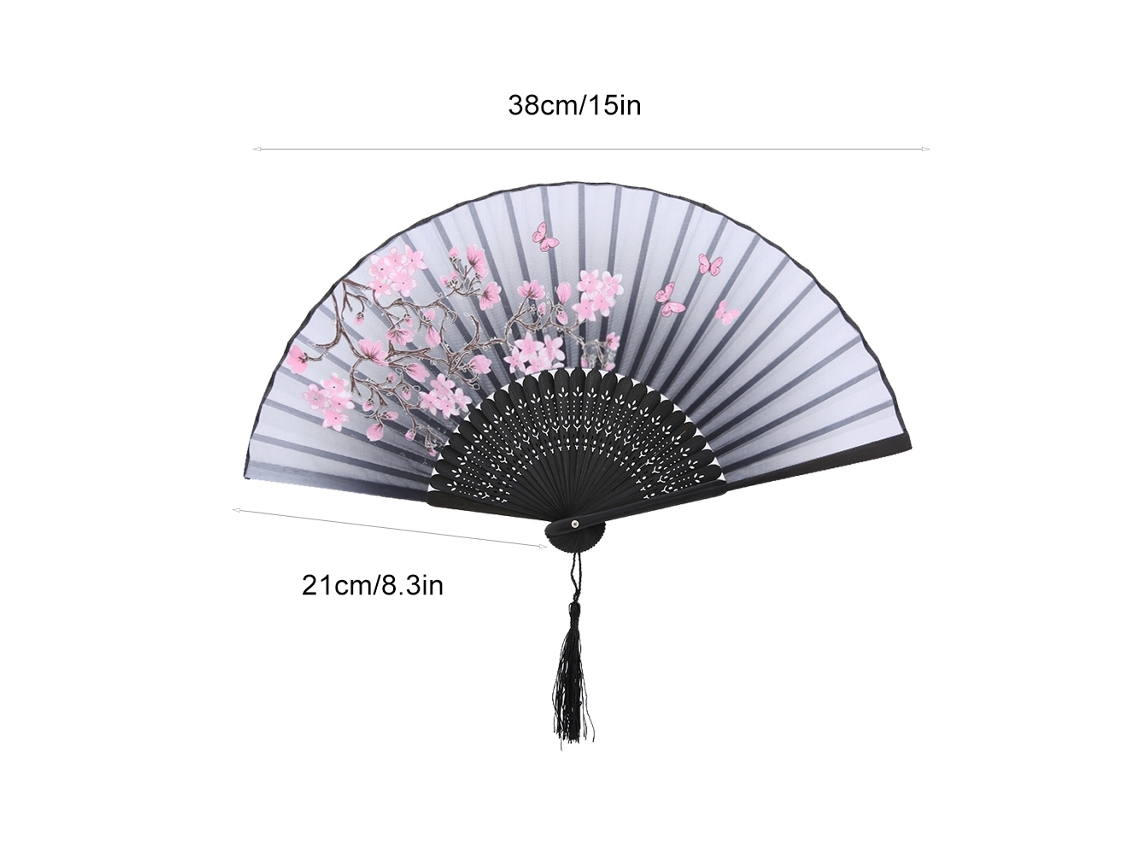 Abanico plegable para bodas, fiestas, regalos y decoración BRILVIBERA