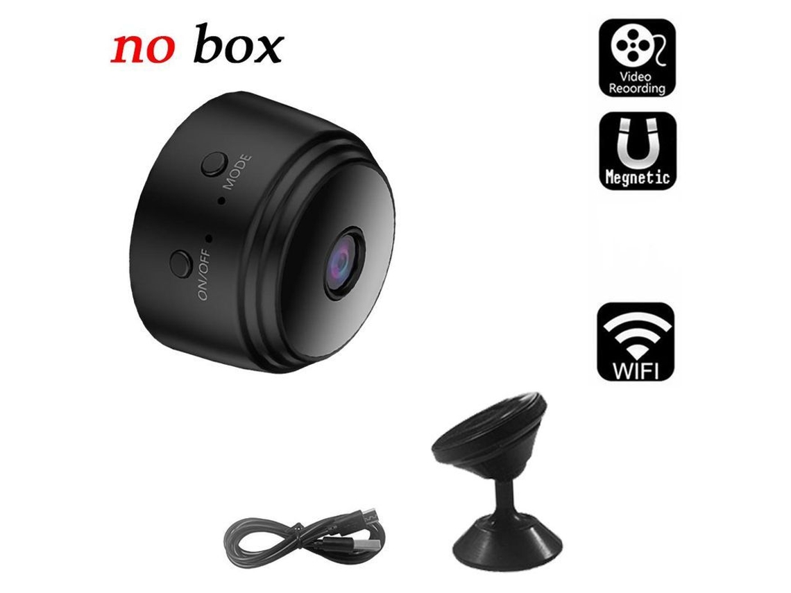 Cámara Mini Wifi Hd Ip Universal A9 720p Visión 150° Ángulo Ancho Inalámbrica Seguridad Negra A9 Black(sin Caja)