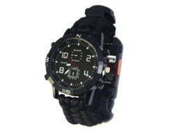 Reloj De Supervivencia Multifuncional Para Deportes Al Aire Libre Con Brújula, Linterna Y Termómetro.