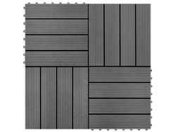 Baldosas De Porche De Wpc 30x30 Cm 2 M² Gris 22 Unidades