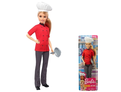 Barbie Quiero Ser Chef, muñeca rubia con accesorios (MATTEL FXN99)