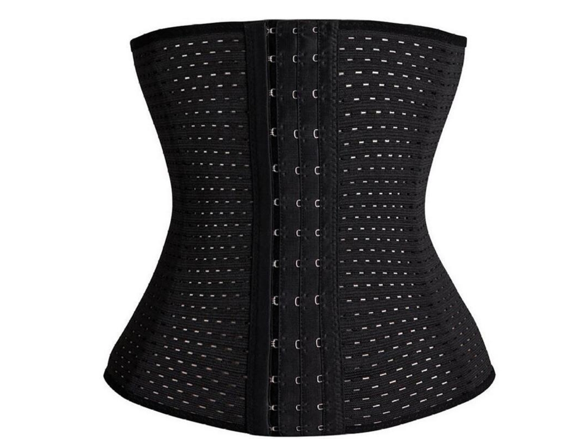 Entrenador de cintura / Corsé de entrenamiento para figura de reloj de arena, L - Negro