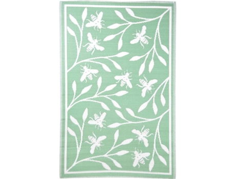Esschert Design Alfombra de exterior estampado de abejas 182x122 cm