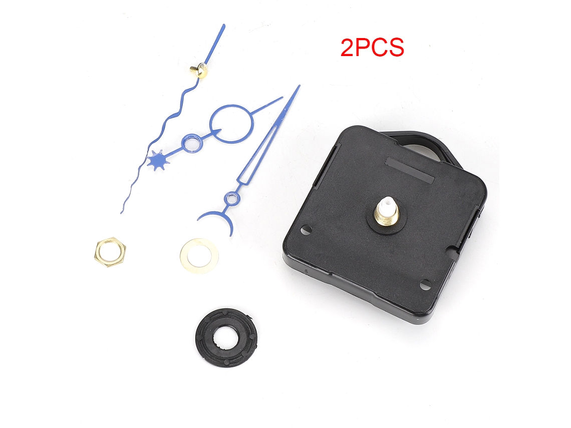 2 Mecanismos De Reloj De Cuarzo Eléctrico Con Manecillas Hms Para Accesorios De Pared Diy