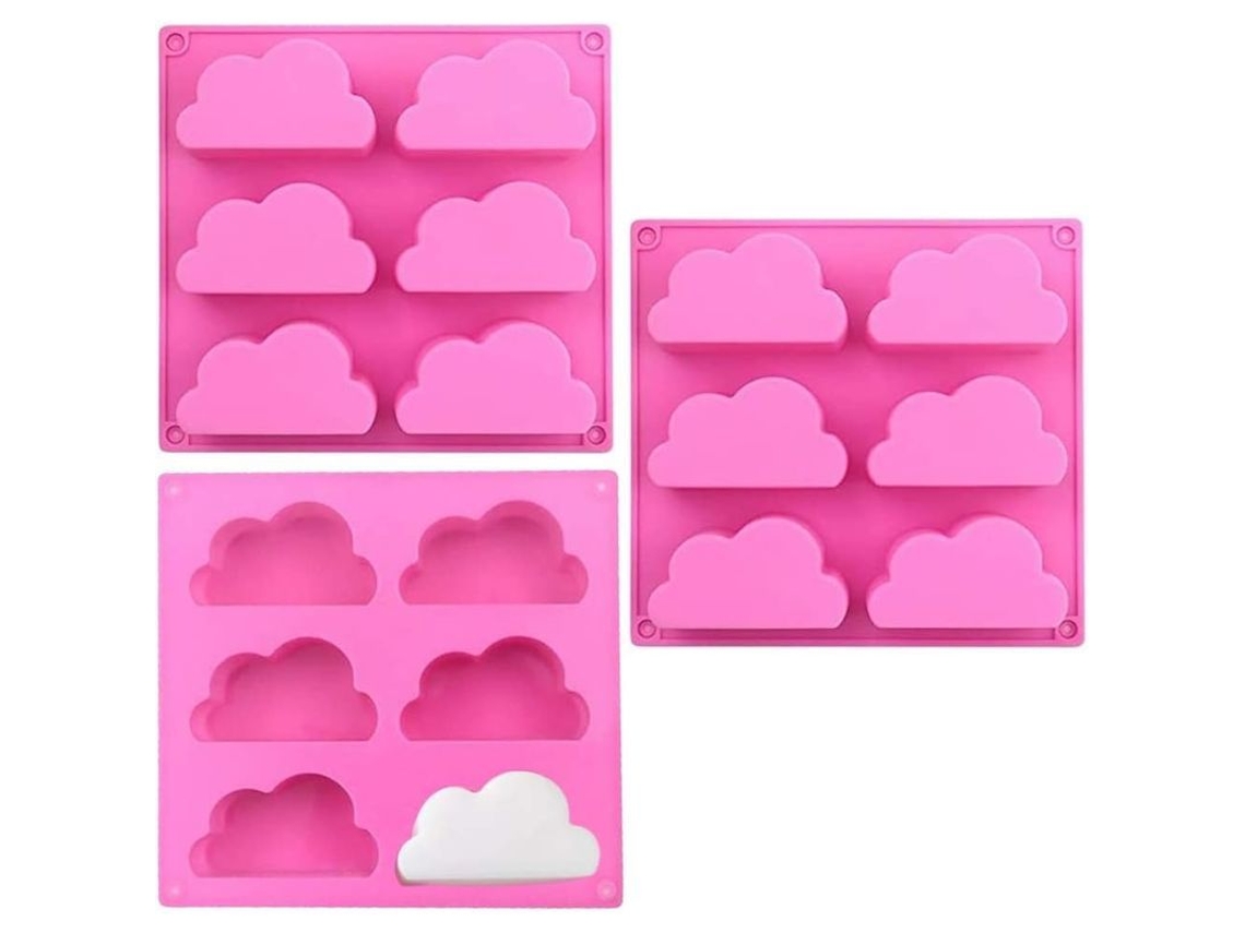 2026-molde De Silicona Nube 2025, 3 Moldes De Decoración Para Jabón, Cupcakes, Chocolate Y Postres