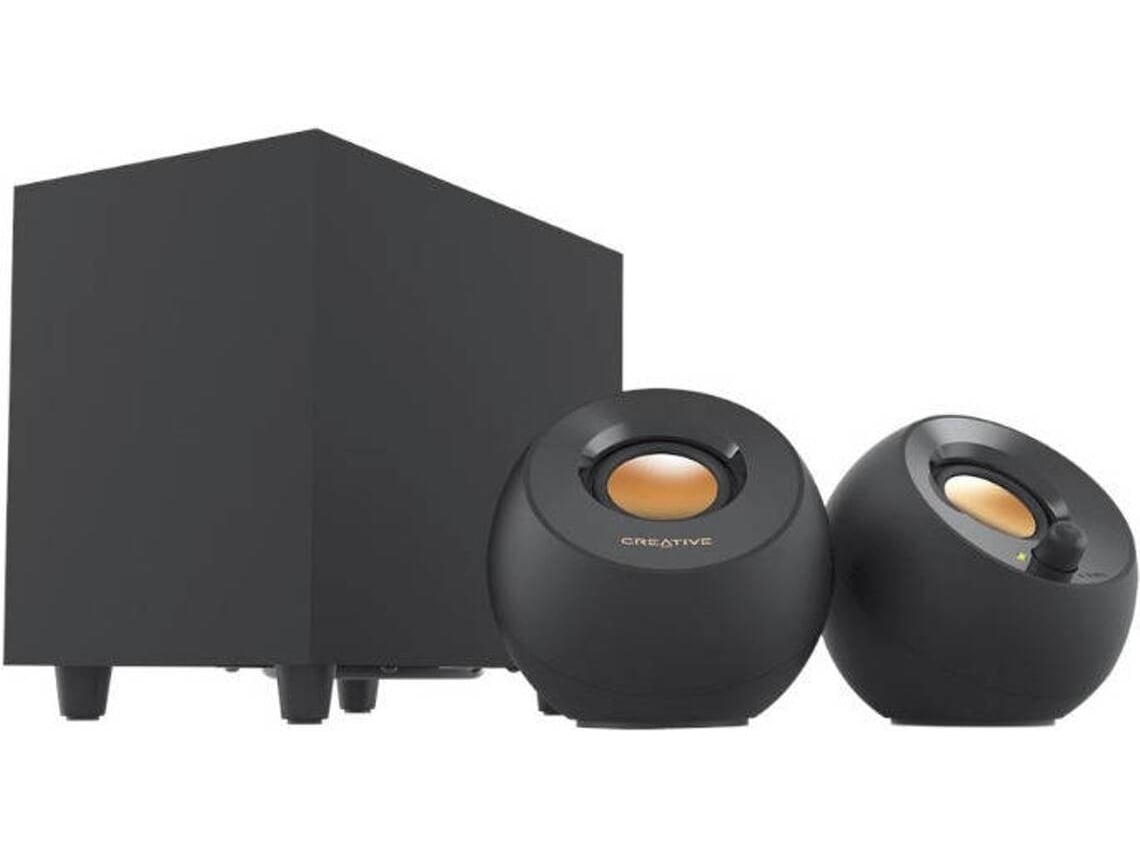 Altavoces 2.1 CREATIVE Pebble Plus (USB - Negro)