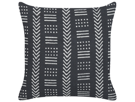 Cojín de algodón negro/blanco crema 45 x 45 cm BELIANI Benzoin