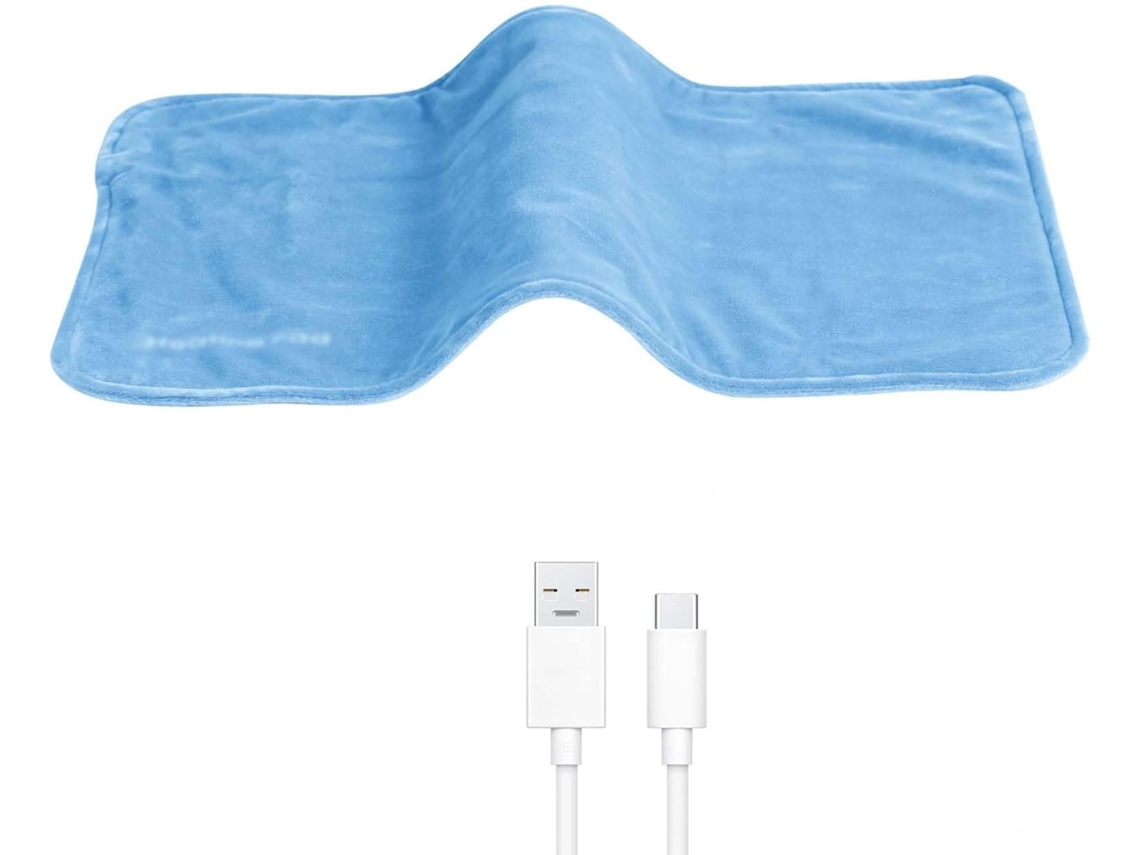 Manta térmica portátil Digitallab con USB de 5 V, grafeno, 30 x 60 cm (azul)